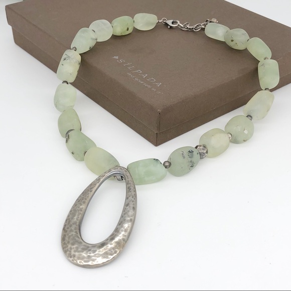 Silpada Jewelry - SILPADA Prehnite & .925 Silver Necklace N1806 EUC